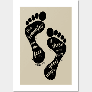 Beautiful Feet Romans Bible Memory Verse Acronym Posters and Art